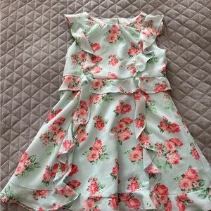 Janie and Jack Pink Sundress with Flutter Sleeves for Wedding Guest